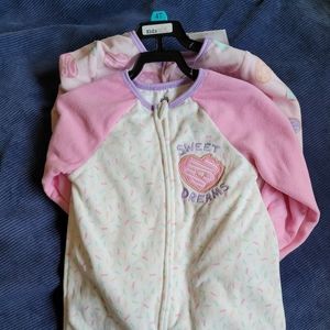 Girls Donut Footie Pajamas 4T